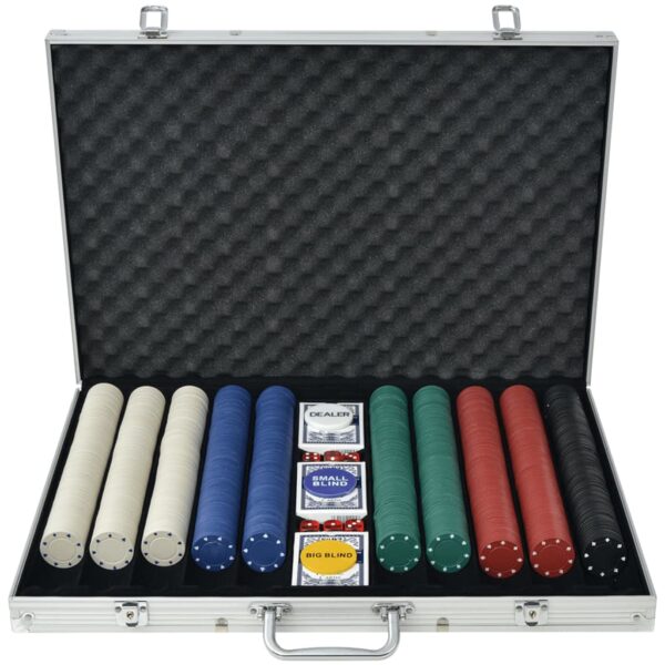 Set da Poker con 1000 Chips in Alluminio- set 2