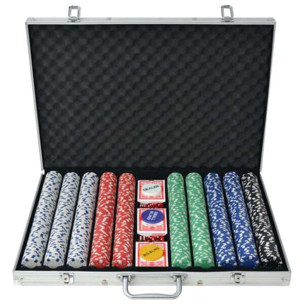 Set da Poker con 1000 Chips in Alluminio