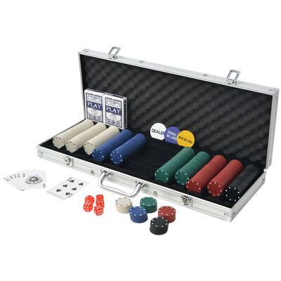 Set da Poker con 500 Chips in Alluminio - set 2