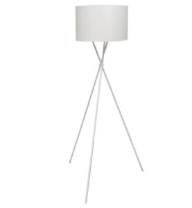 Lampada da terra con paralume alto bianco 139 cm