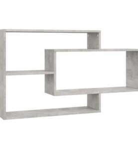 Mensole a Muro 104x20x58,5 cm in Legno Multistrato Grigio Cemento