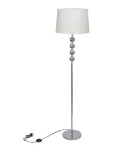 Lampada da terra con decorazione a 4 sfere bianco