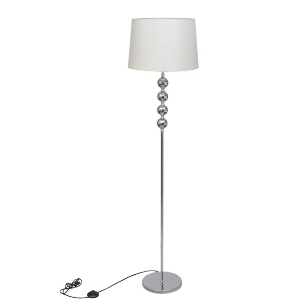 Lampada da terra con decorazione a 4 sfere bianco