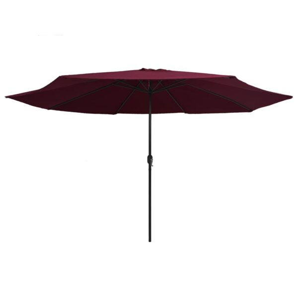 Ombrellone Con Palo In Acciaio 400 Cm Rosso Bordeaux