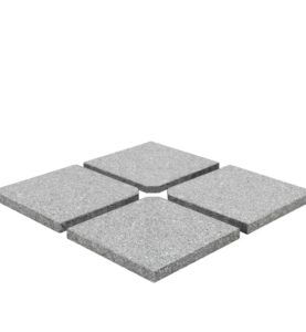 Base per Ombrellone 4 pz in Granito Quadrato 100 kg Grigio