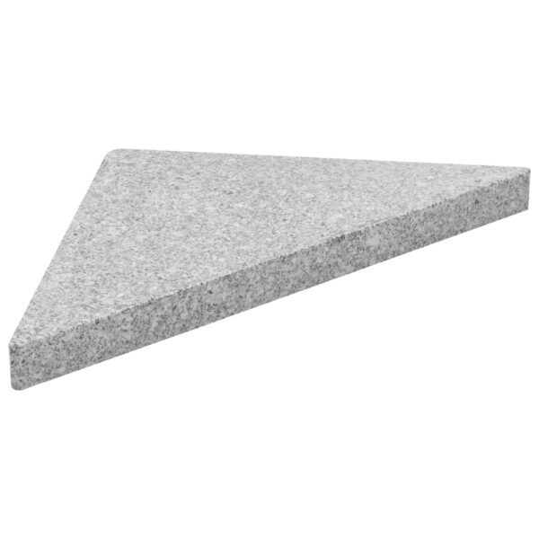 Base per Ombrellone 4 pz in Granito Triangolare 60 kg Grigio