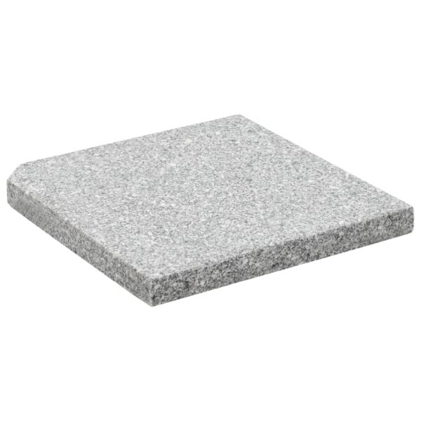 Base per Ombrellone 4 pz in Granito Quadrato 100 kg Grigio