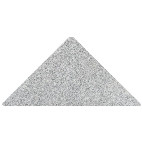 Base per Ombrellone 4 pz in Granito Triangolare 60 kg Grigio