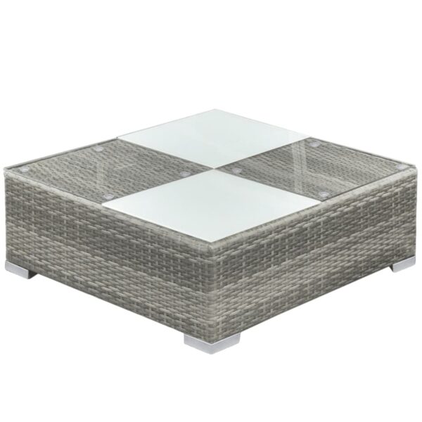 Set Divani da Giardino 6 pz con Cuscini in Polyrattan Grigio