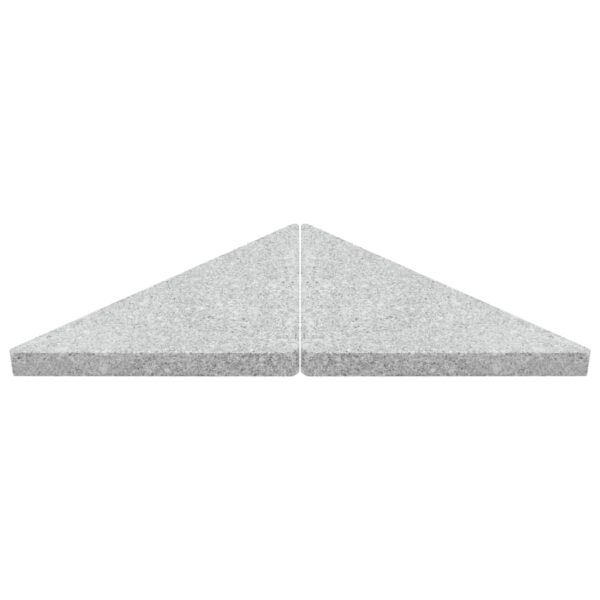 Base per Ombrellone 4 pz in Granito Triangolare 60 kg Grigio