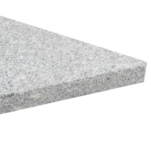 Base per Ombrellone 4 pz in Granito Triangolare 60 kg Grigio