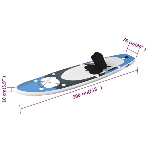 Set Tavola SUP Paddle Board Gonfiabile Blu Mare