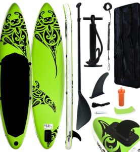 Set Tavola SUP Paddle Board Gonfiabile Verde