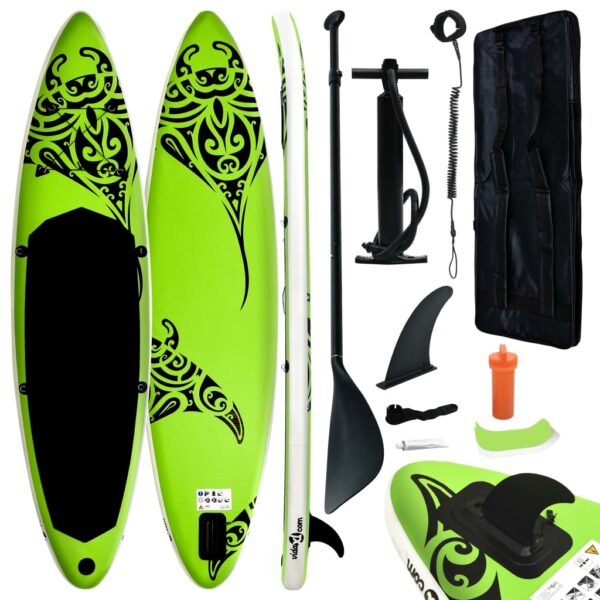 Set Tavola SUP Paddle Board Gonfiabile Verde