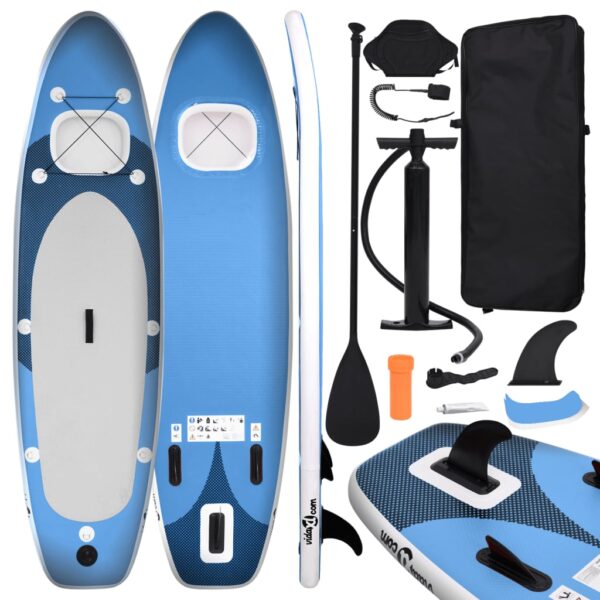 Set Tavola SUP Paddle Board Gonfiabile Blu Mare