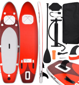 Set Tavola SUP Paddle Board Gonfiabile Rossa