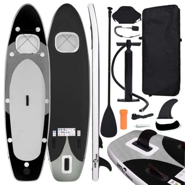 Set Tavola SUP Paddle Board Gonfiabile Nera