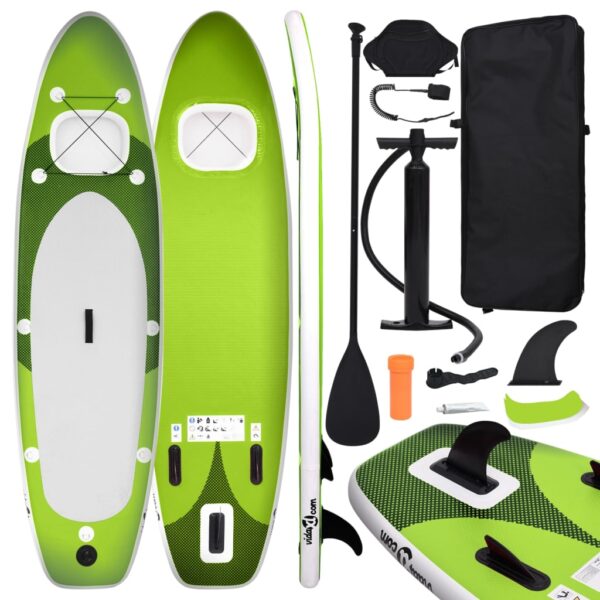 Set Tavola SUP Paddle Board Gonfiabile Verde