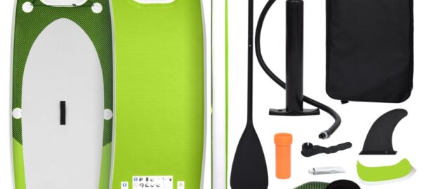 Set Tavola SUP Paddle Board Gonfiabile Verde