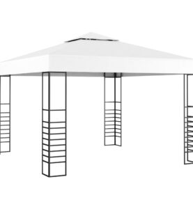 Gazebo da Giardino 3x3 m Bianco